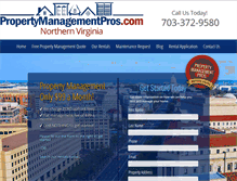 Tablet Screenshot of northernvirginiapropertymanagementpros.com